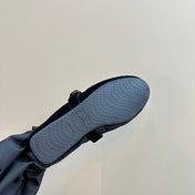 ALAIA BALLET FLATS IN BLACK VELVET