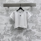 CHANEL SHORT SLEEVE CREW NECK KNIT TOP 263668