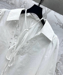 GUCCI 25S EMBROIDERED LONG SLEEVE SHIRT 264651