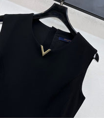 LV 25S ZIPPER VEST DRESS IN ACETATE 264529