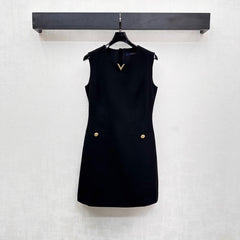 LV 25S ZIPPER VEST DRESS IN ACETATE 264529