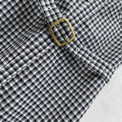 CELINE 26S GINGHAM BELTED MIDI DRESS 358