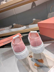 MIUMIU 26S SNEAKER 45MM IN PINK MESH FABRIC