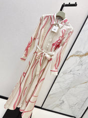 HERMES 25S LONG SILK DRESS 134