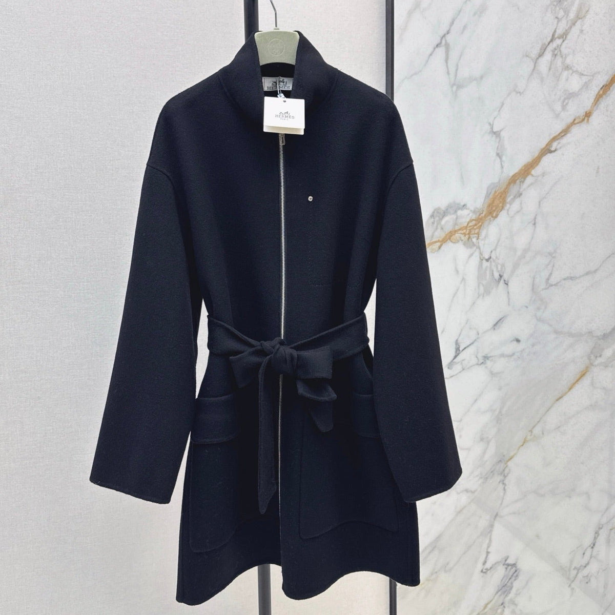 HERMES 25S STAND-COLLAR ZIP-UP JACKET 037