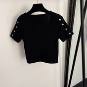 CHANEL 26S SHORT-SLEEVE SWEATER 998