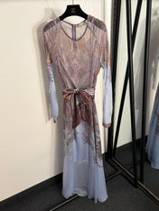 ZIMMERMANN 26S LONG-SLEEVE WAIST-CINCHED DRESS STYLE 52