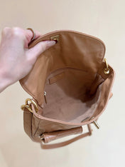 CHANEL 25S HOBO RETRO BAG 24 IN WARM TAUPE CALFSKIN