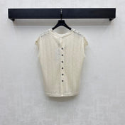 CHANEL SHORT SLEEVE CREW NECK KNIT TOP 273771
