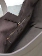 YSL 25S Y TOTE 50 IN PURPLE BROWN CALFSKIN GOLD HARDWARE