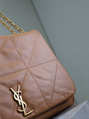 JAMIE 4.3 LARGE BAG 43 IN BRONZE BROWN SMOOTH LAMBSKIN GOLD HARDWARE