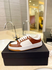 SL SL/61 SNEAKERS WHITE-BROWN CALFSKIN