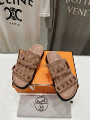 EXTRA SANDAL PASTEL PINK NUDE CALFSKIN