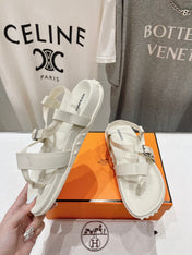 SANDAL BRAIDED 30 WHITE CALFSKIN