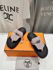 EMPIRE SANDAL BLACK MIX LIGHT GRAY SUEDE