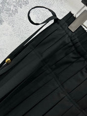 Loewe 25 Pleated Short Skirt Black Polyester Fiber