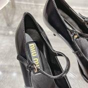 Slingback Shoes Black Beads