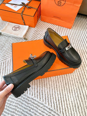 ICONE LOAFER IN BLACK CALFSKIN