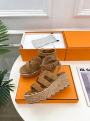 Havane 30 Sandal Brown Suede