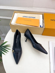 6AM HIGH PUMP 5 CM IN BLACK CALFSKIN