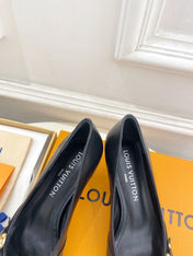6AM HIGH PUMP 5 CM IN BLACK CALFSKIN
