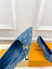 6AM HIGH PUMP 5 CM IN CLASSIC BLUE MONOGRAM DENIM