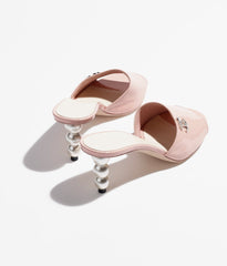MULES LIGHT PINK PATENT LAMBSKIN