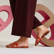 0RAN SANDAL ORANGE BRULEE