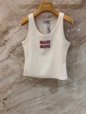Miu Hand-beaded camisole