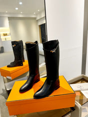STIVALI JUMPING IN BLACK CALFSKIN
