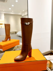 STORY BOOT 85MM IN BRONZE BROWN CALFSKIN